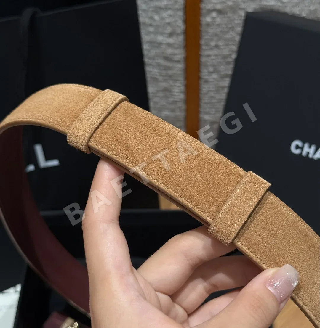 샤넬 가죽 회전식 더블 C 버클 벨트 상세 이미지 9