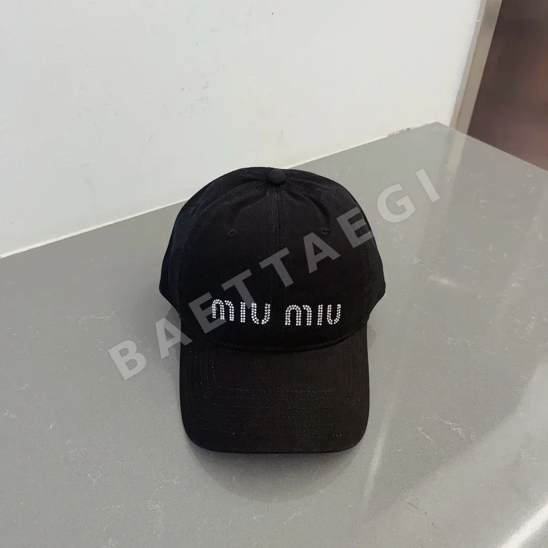 미우미우 워싱 면 UV 차단 야구모자 상세 이미지 1