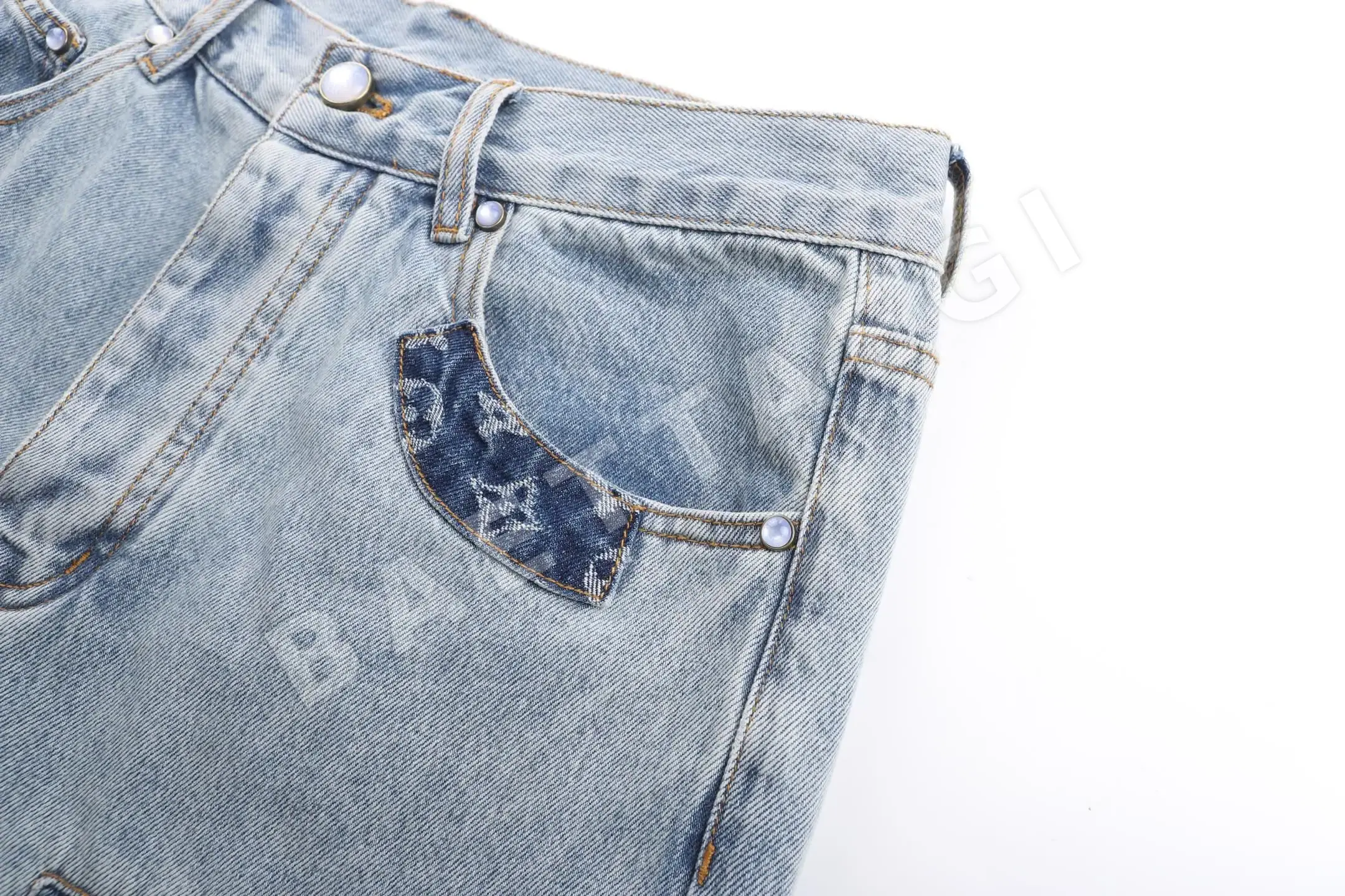 루이비통 패치워크 데님 바지 상세 이미지 7