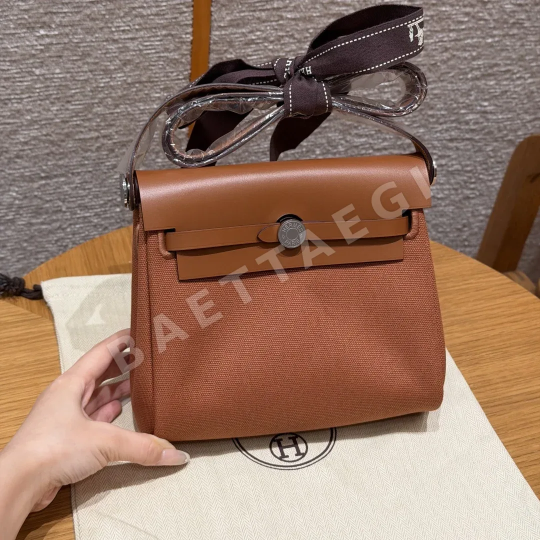 에르메스 미니 하바 캔버스 가방 144844