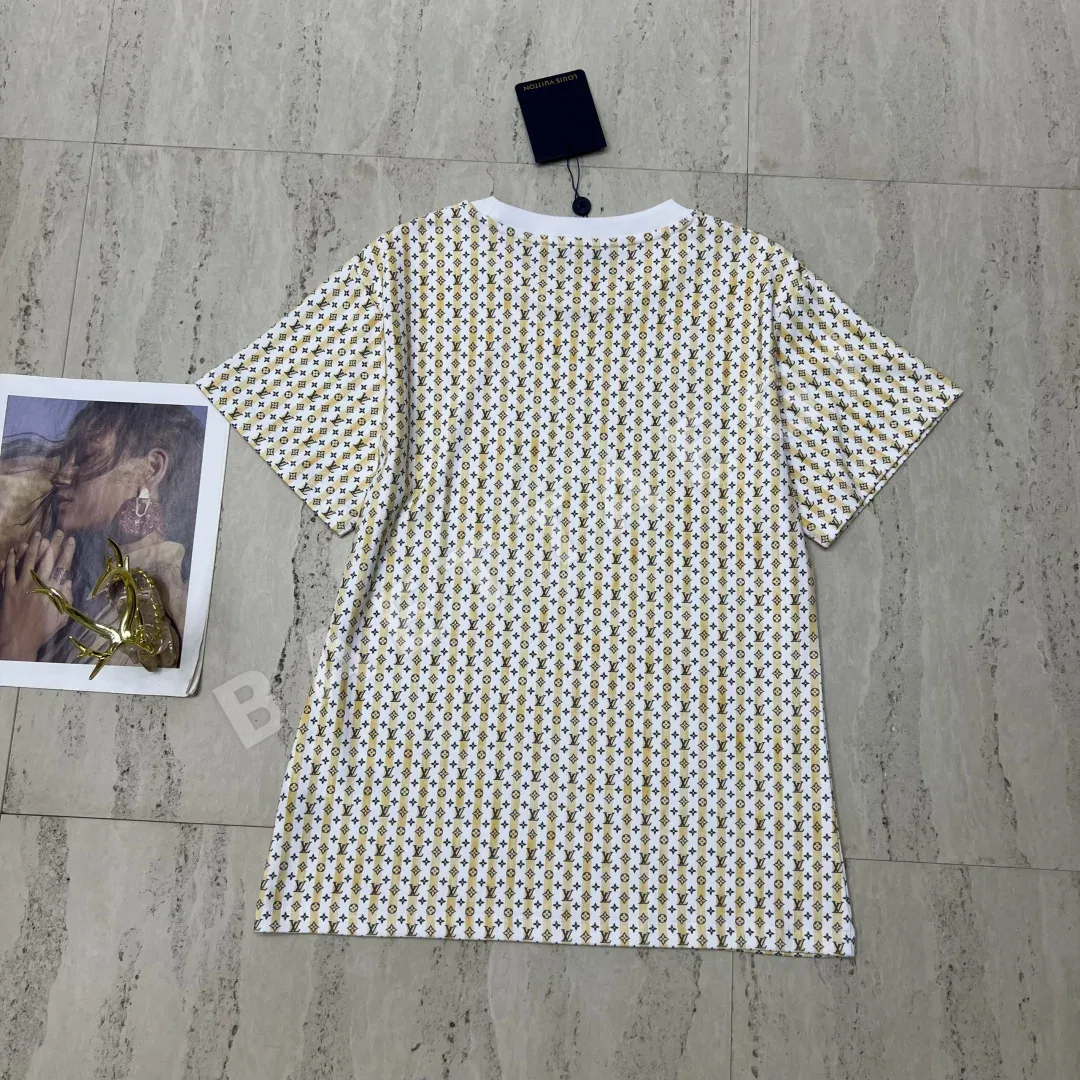 루이비통 여성 라운드넥 코튼 반팔 티셔츠 상세 이미지 8