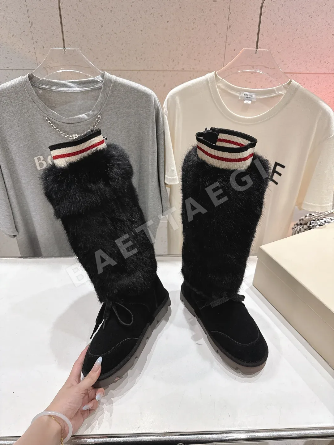 브루넬로쿠치넬리 울 안감 롱 부츠 9737 상세 이미지 4