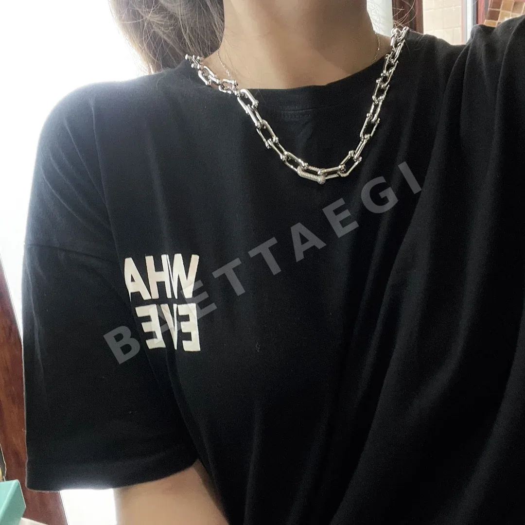 티파니 하드웨어 U자형 조인트 하프 다이아몬드 목걸이 상세 이미지 2