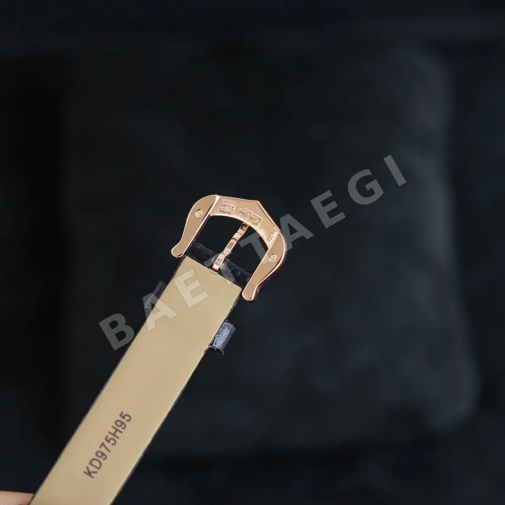 까르띠에 베누아 알롱제 시계 블랙 스틸 사파이어 글라스 상세 이미지 9