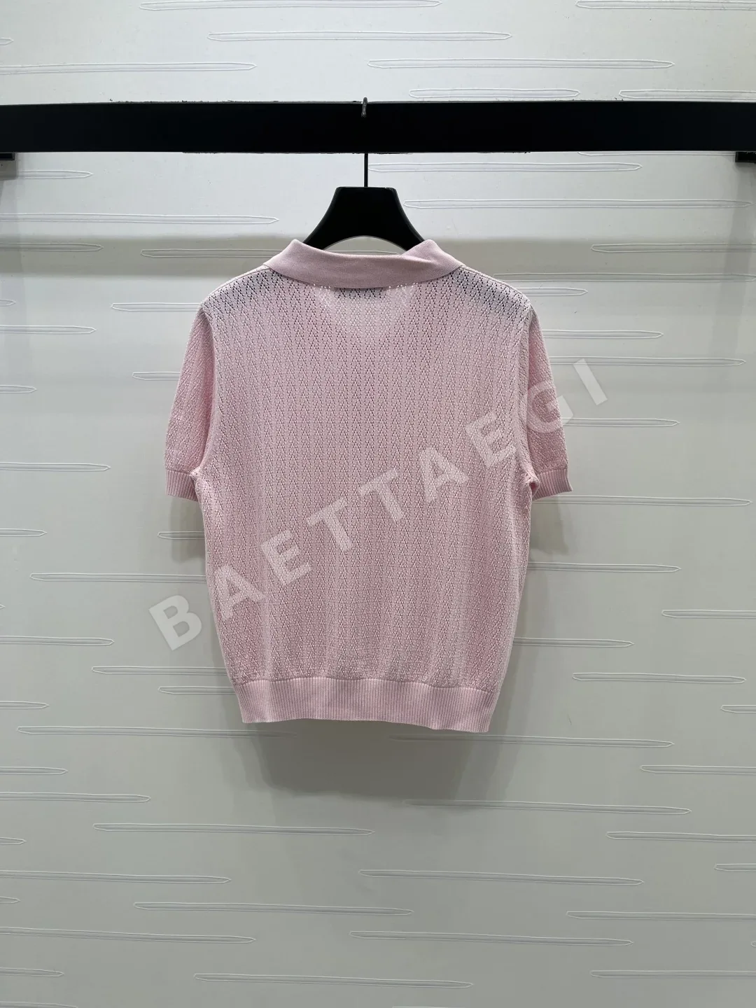 디올 시스루 니트 카라 반팔 탑 상세 이미지 8