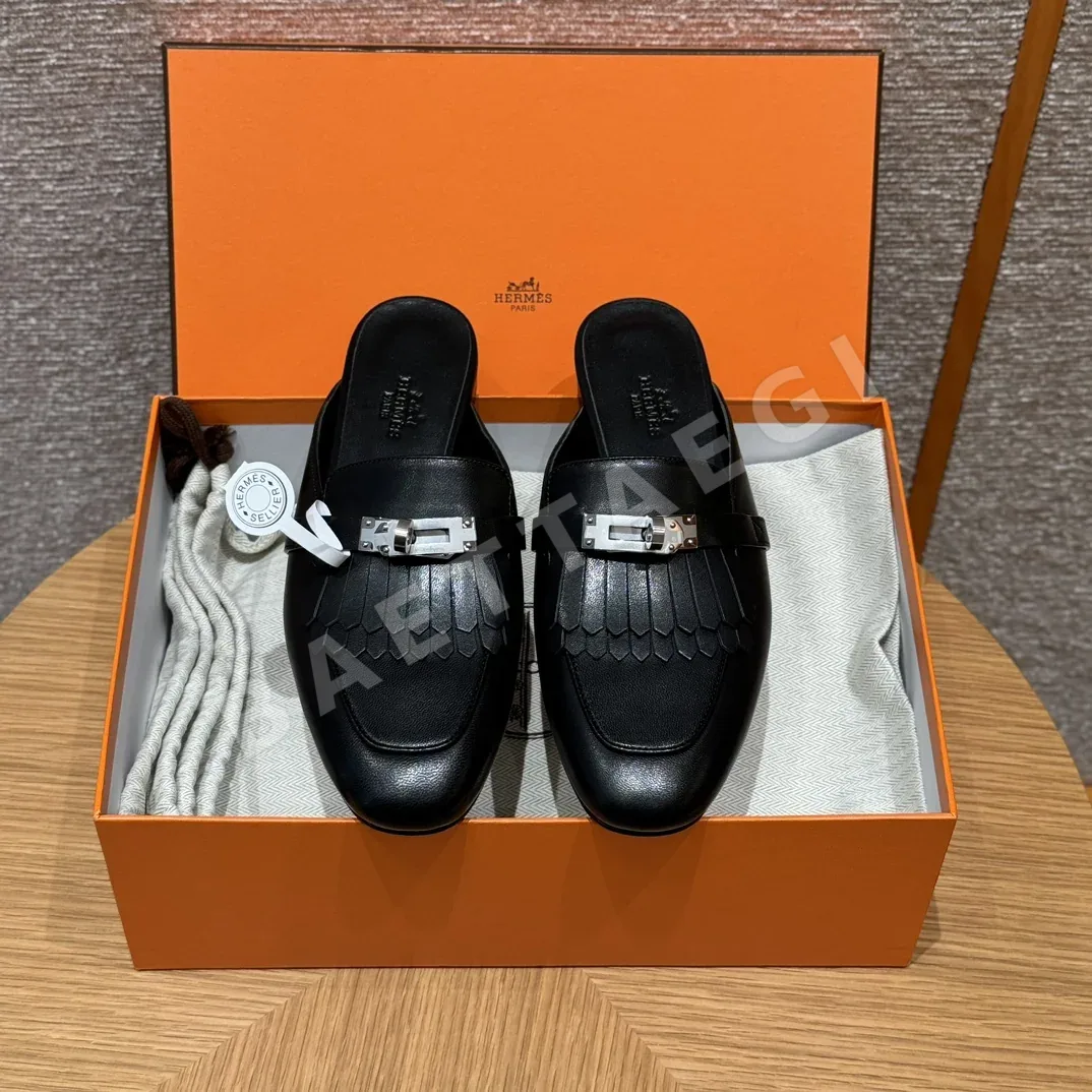 에르메스 리볼리 뮬 블랙 슬립온 신발 8542 상세 이미지 9