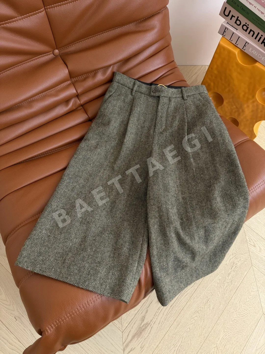 생로랑 헤링본 울 재킷 팬츠 세트 상세 이미지 7