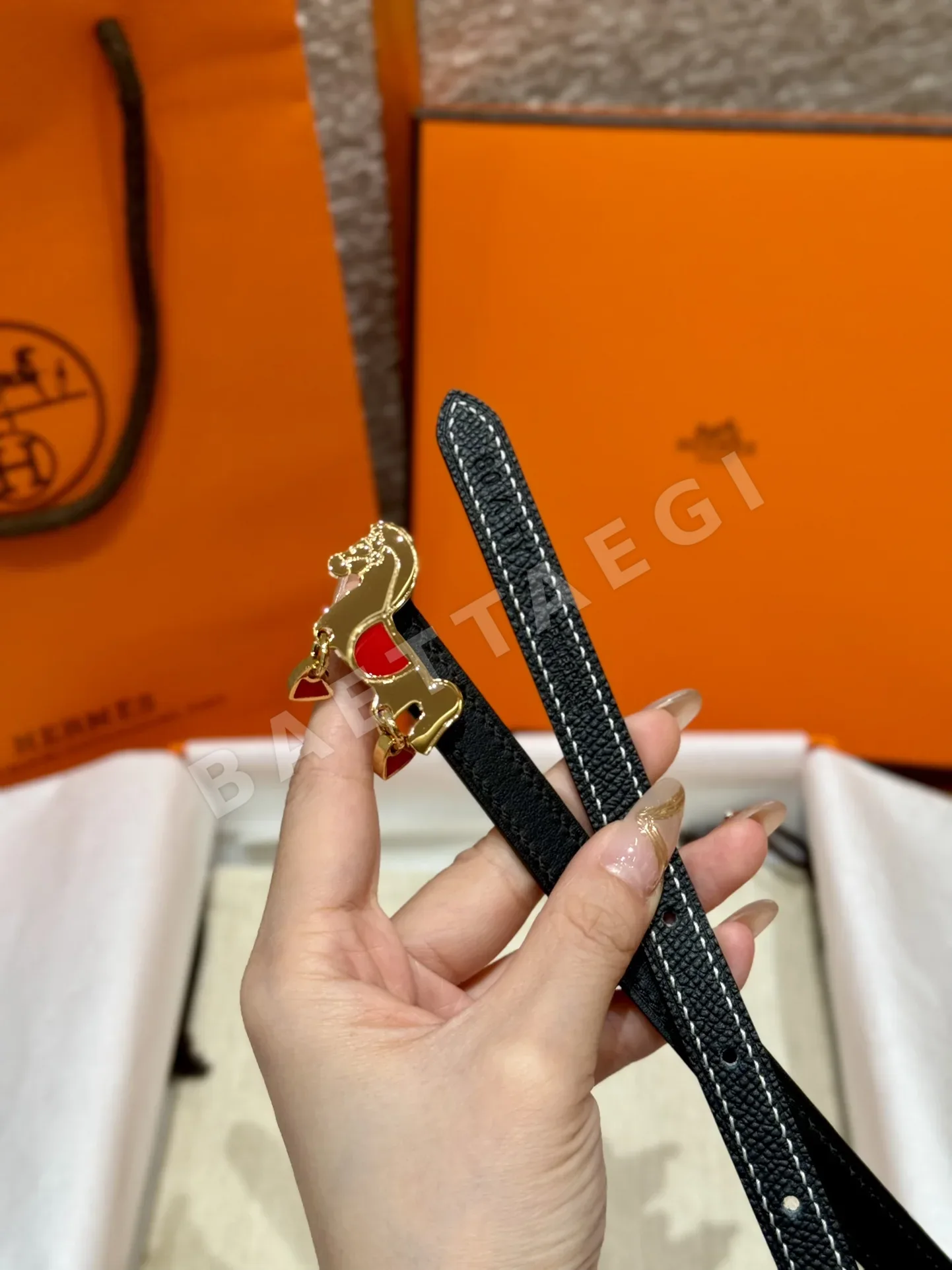 에르메스 그레낭 양면 송아지가죽 벨트 175257