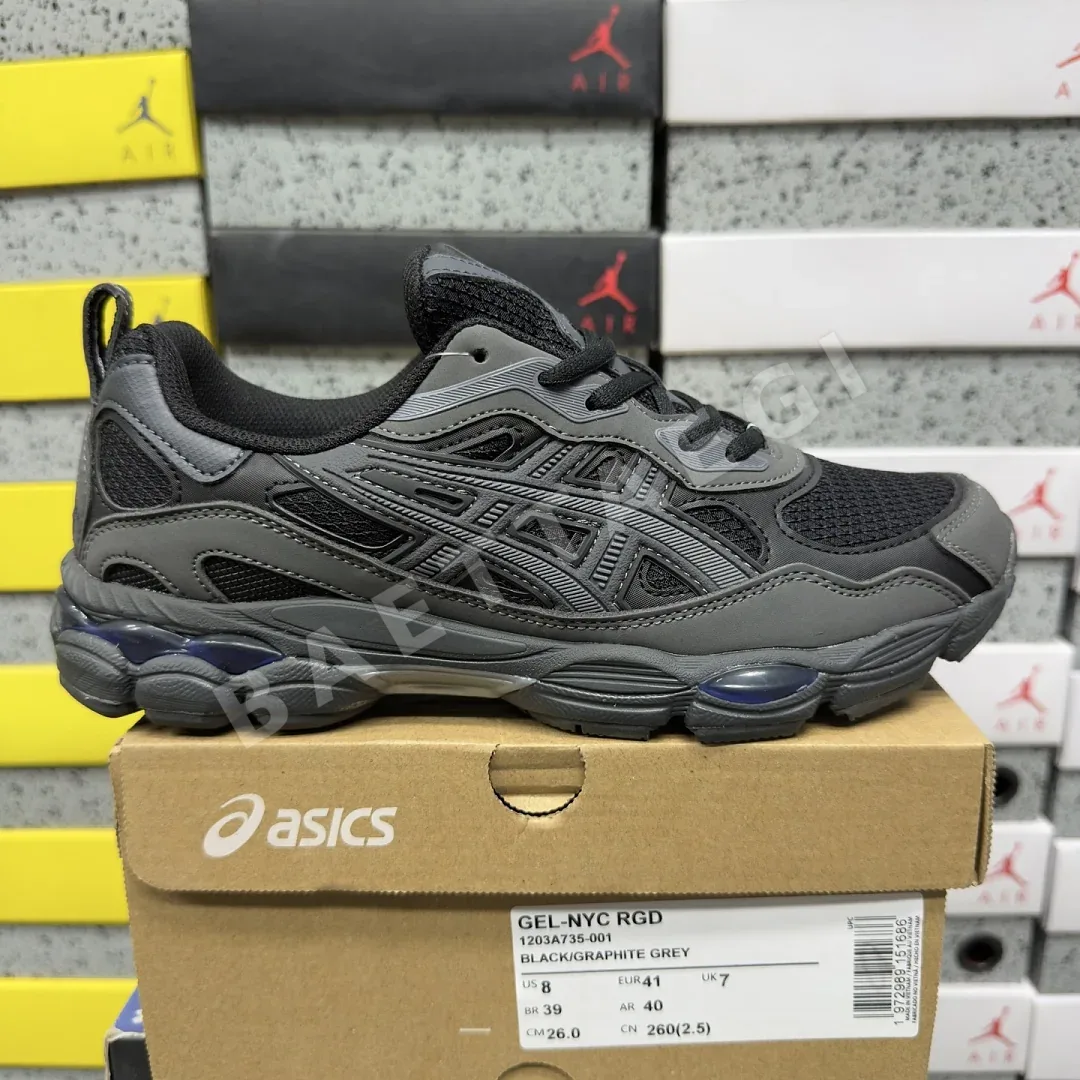 아식스 [M] 젤 NYC RGD 1203A735-001 200513 Asics Gel-NYC RGD Black Graphite Grey