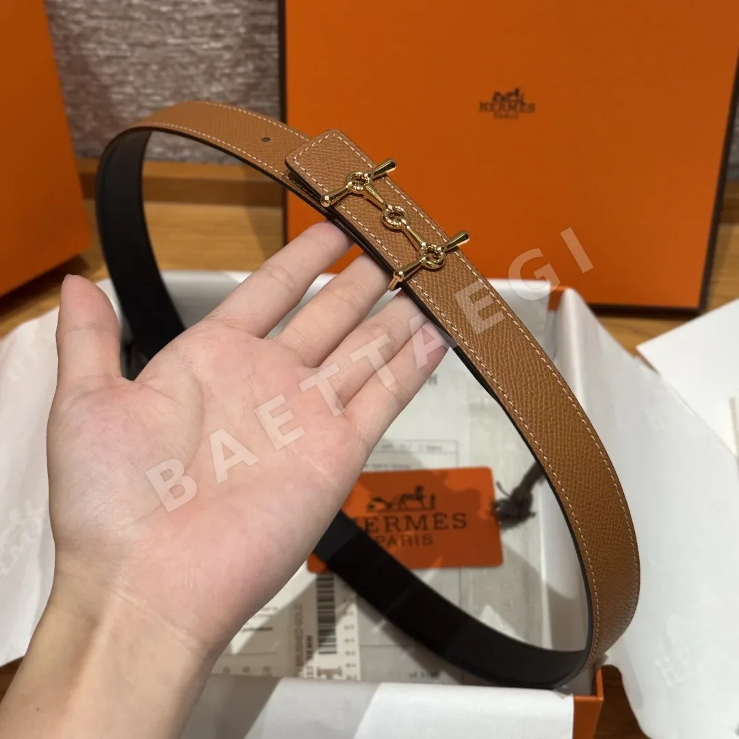 에르메스 스위프트&앱송 카프스킨 리버시블 여성 가죽 벨트 상세 이미지 3