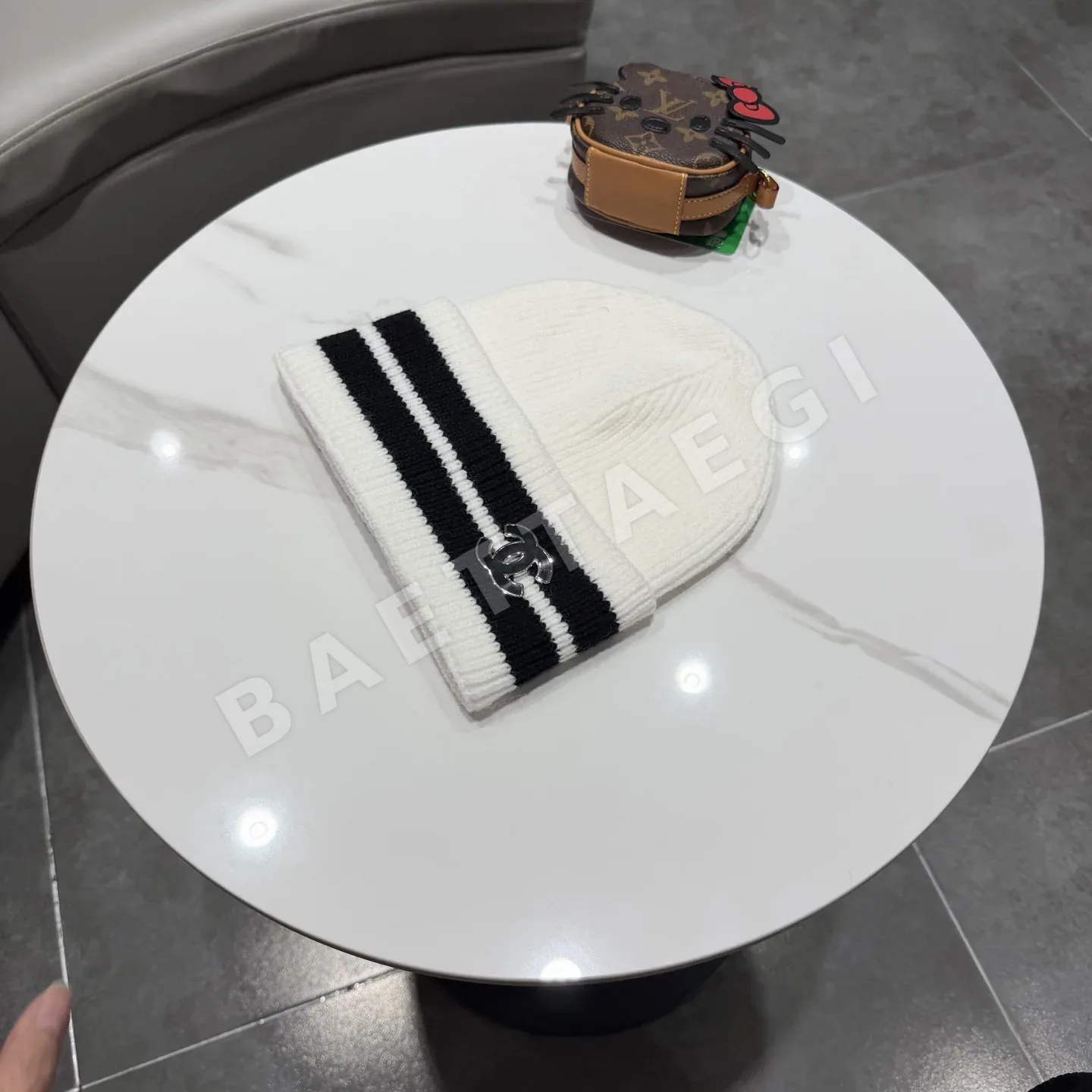 샤넬 니트 비니 모자 상세 이미지 2