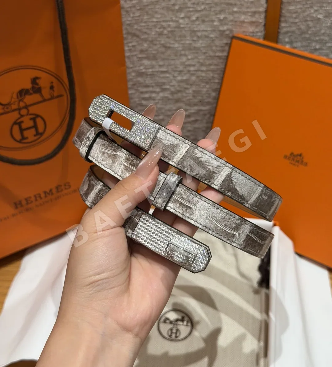 에르메스 히말라야 나일 크로코다일 벨트 상세 이미지 3