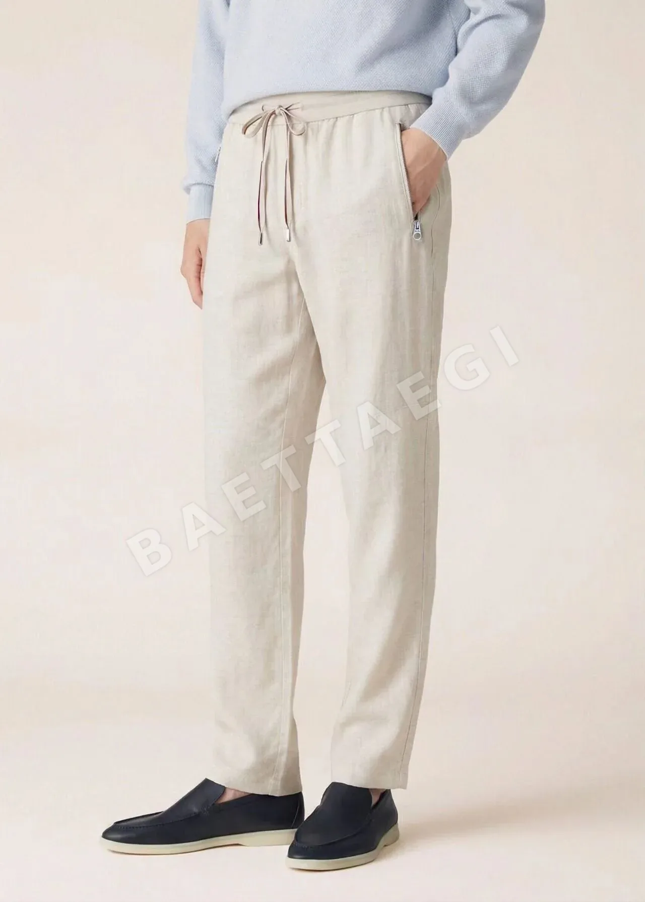 로로피아나 린넨 소재 남성 바지 88376
