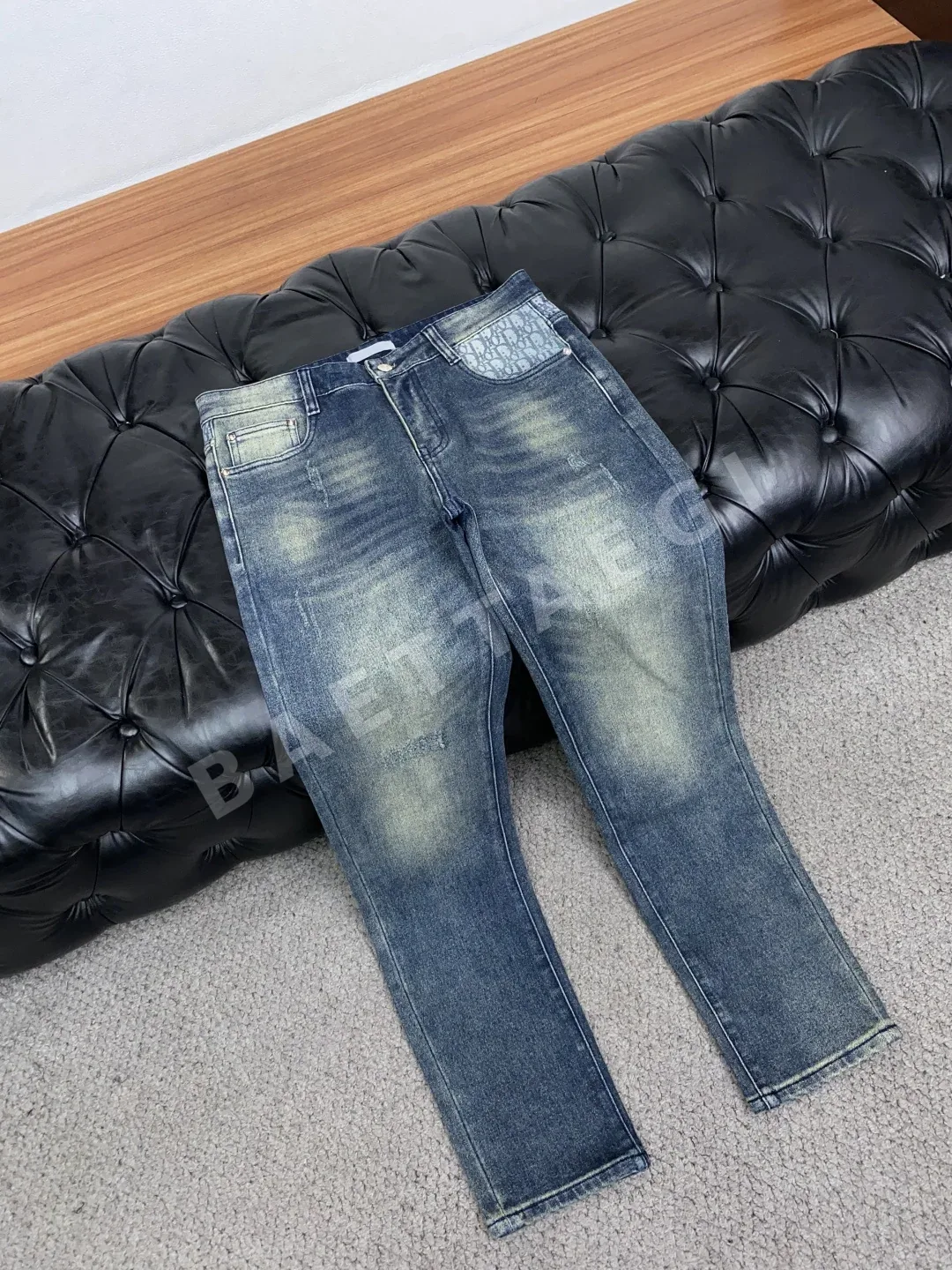 디올 슬림핏 스트레이트 레그 진 바지 상세 이미지 6