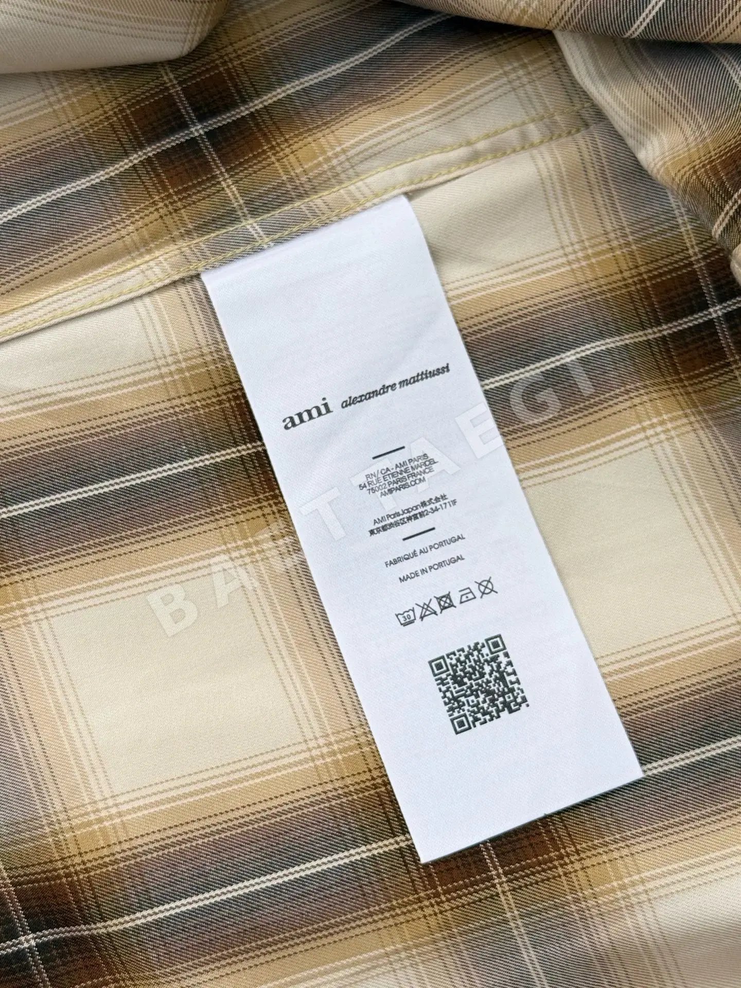 아미 체크 자수 긴팔 셔츠 상세 이미지 9