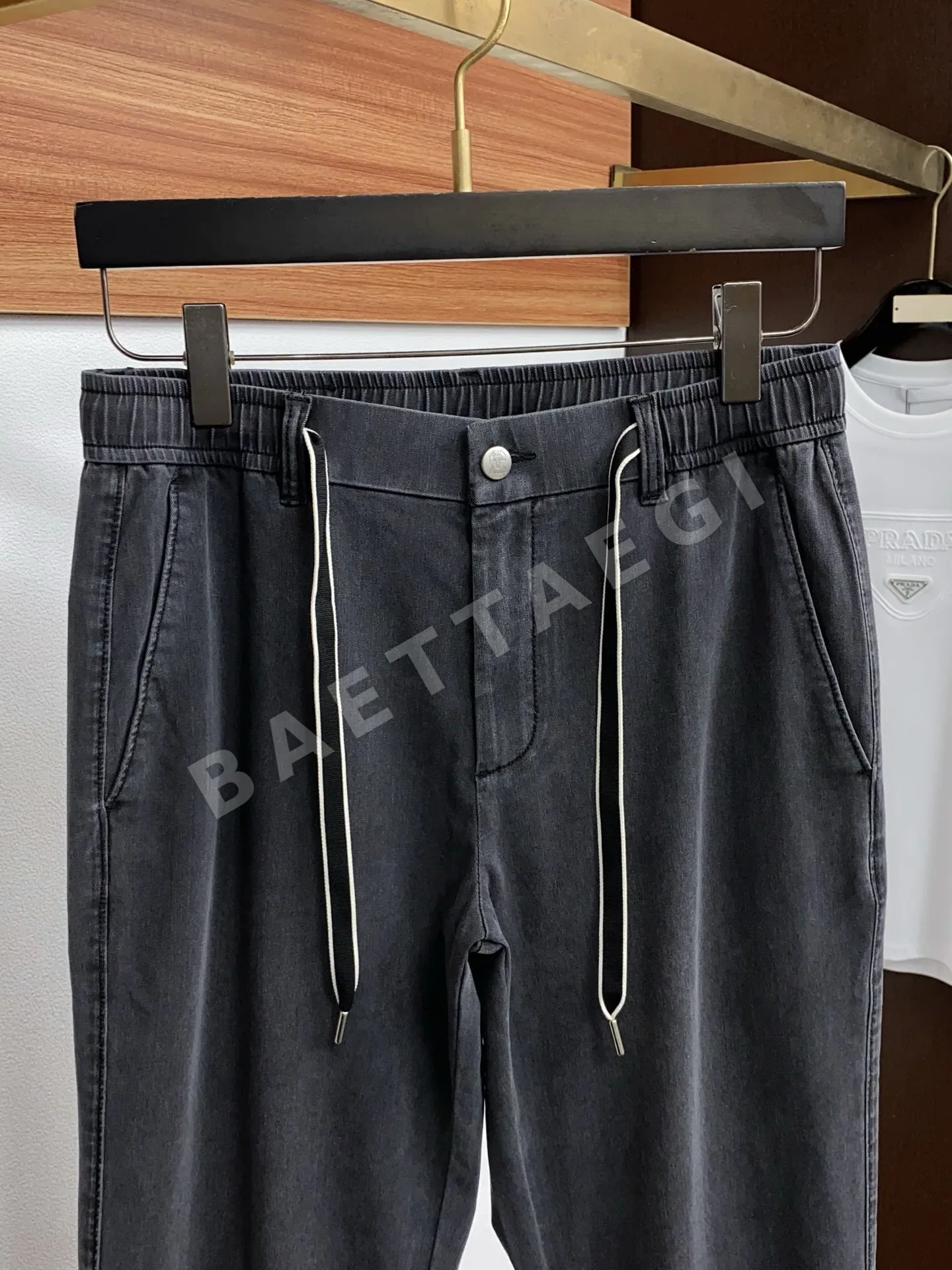 브루넬로쿠치넬리 린넨 코튼 데님 남성 바지 상세 이미지 3