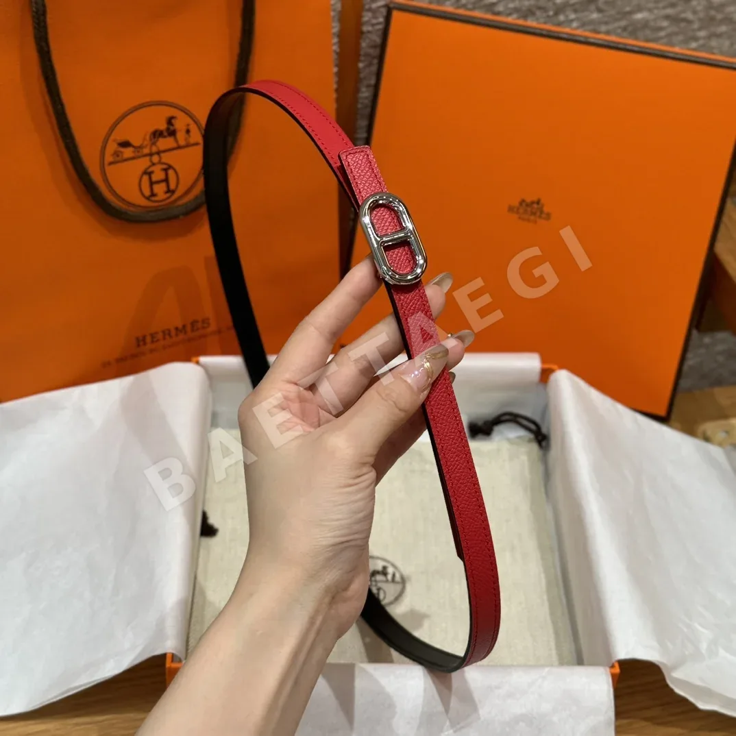 에르메스 H 로고 금도금 양면 벨트 상세 이미지 4