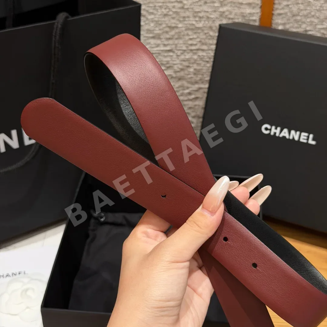 샤넬 리버시블 송아지가죽 버클 벨트 상세 이미지 8