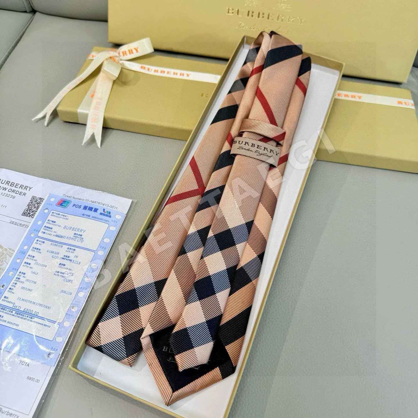 버버리 빈티지 체크 실크 넥타이 상세 이미지 6
