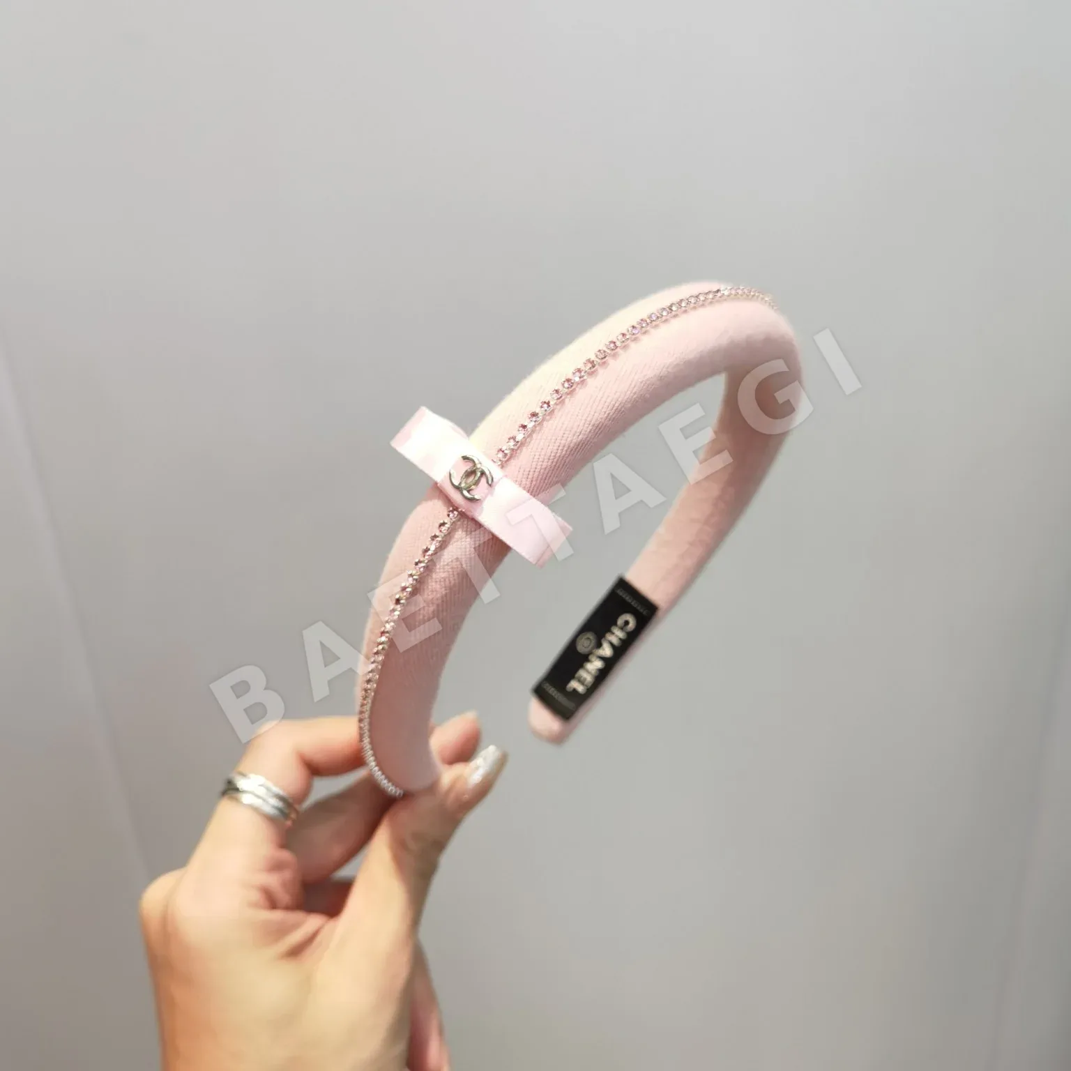 샤넬 핑크 헤드밴드 헤어악세 상세 이미지 3