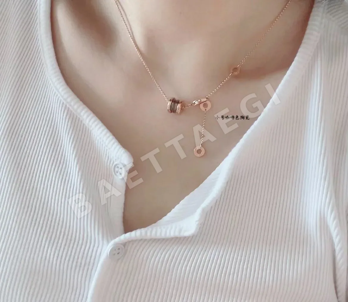 불가리 커피색 세라믹 목걸이 64822