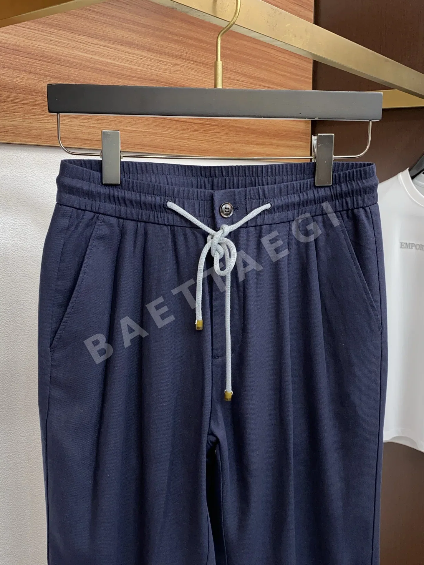 브루넬로쿠치넬리 면 린넨 혼방 남성 바지 상세 이미지 3
