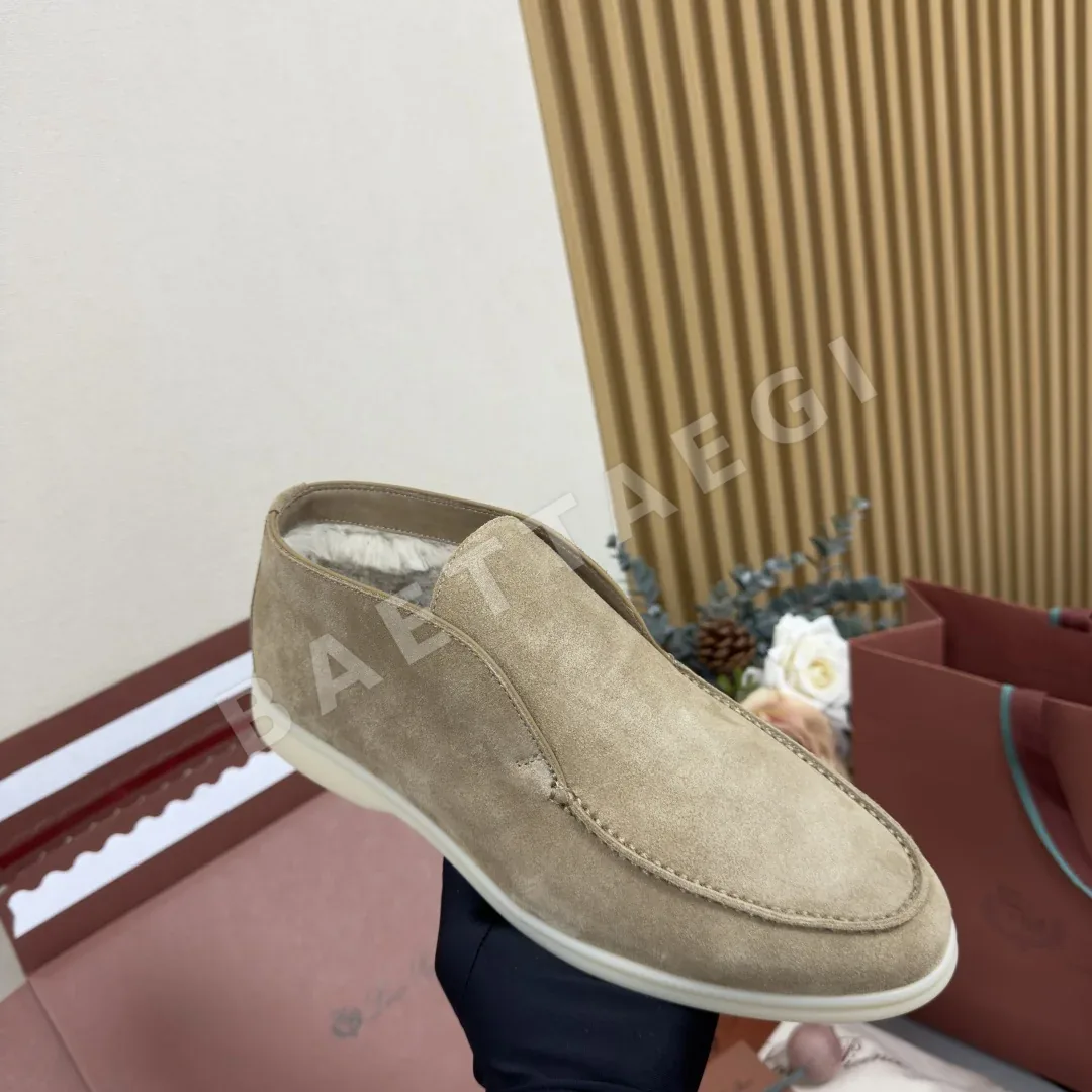 로로피아나 오픈 워크 로퍼 남성 스웨이드 숨겨진 고무 개구부 상세 이미지 9