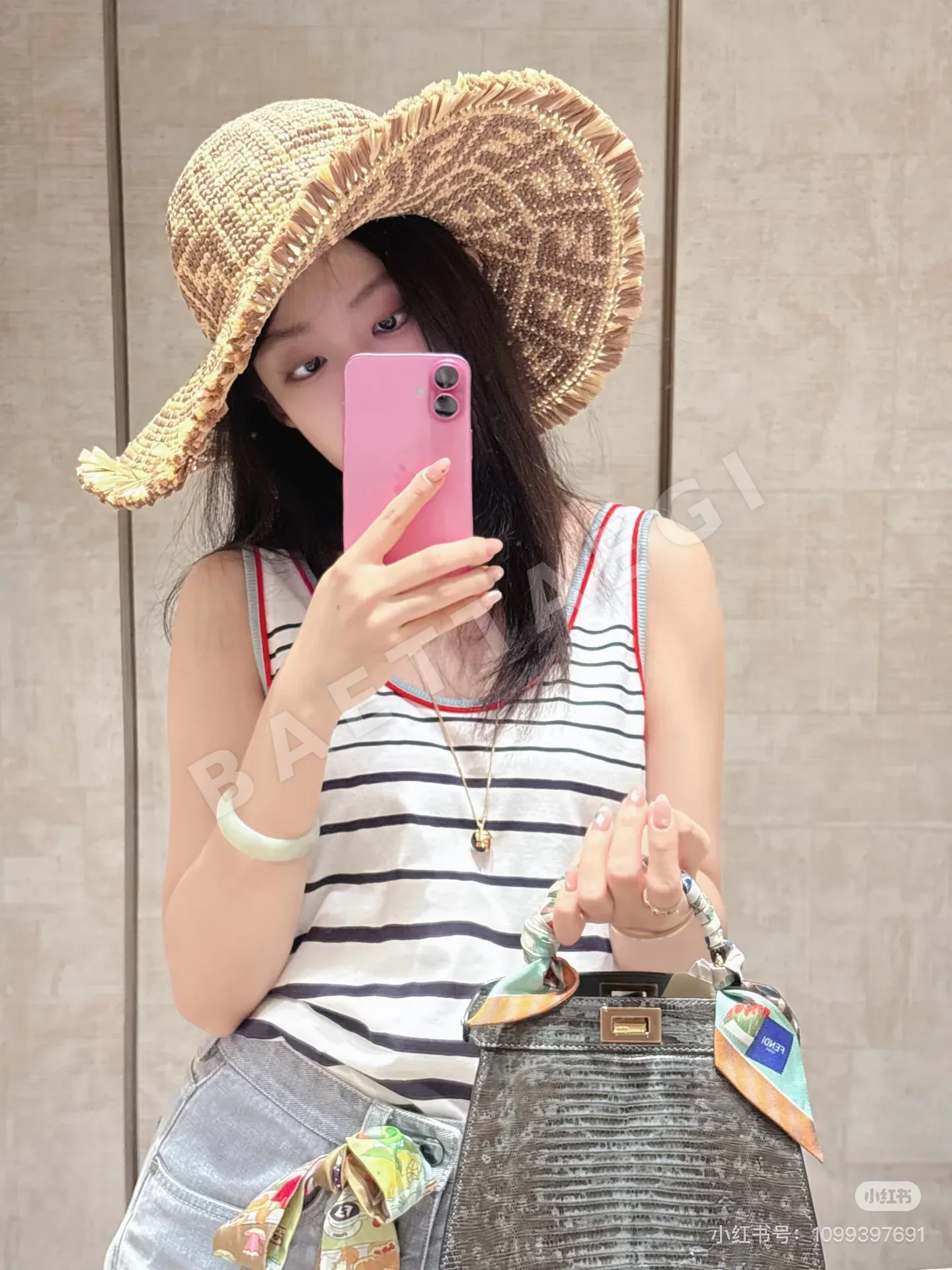 펜디 여성 코튼 반팔 티셔츠 상세 이미지 6