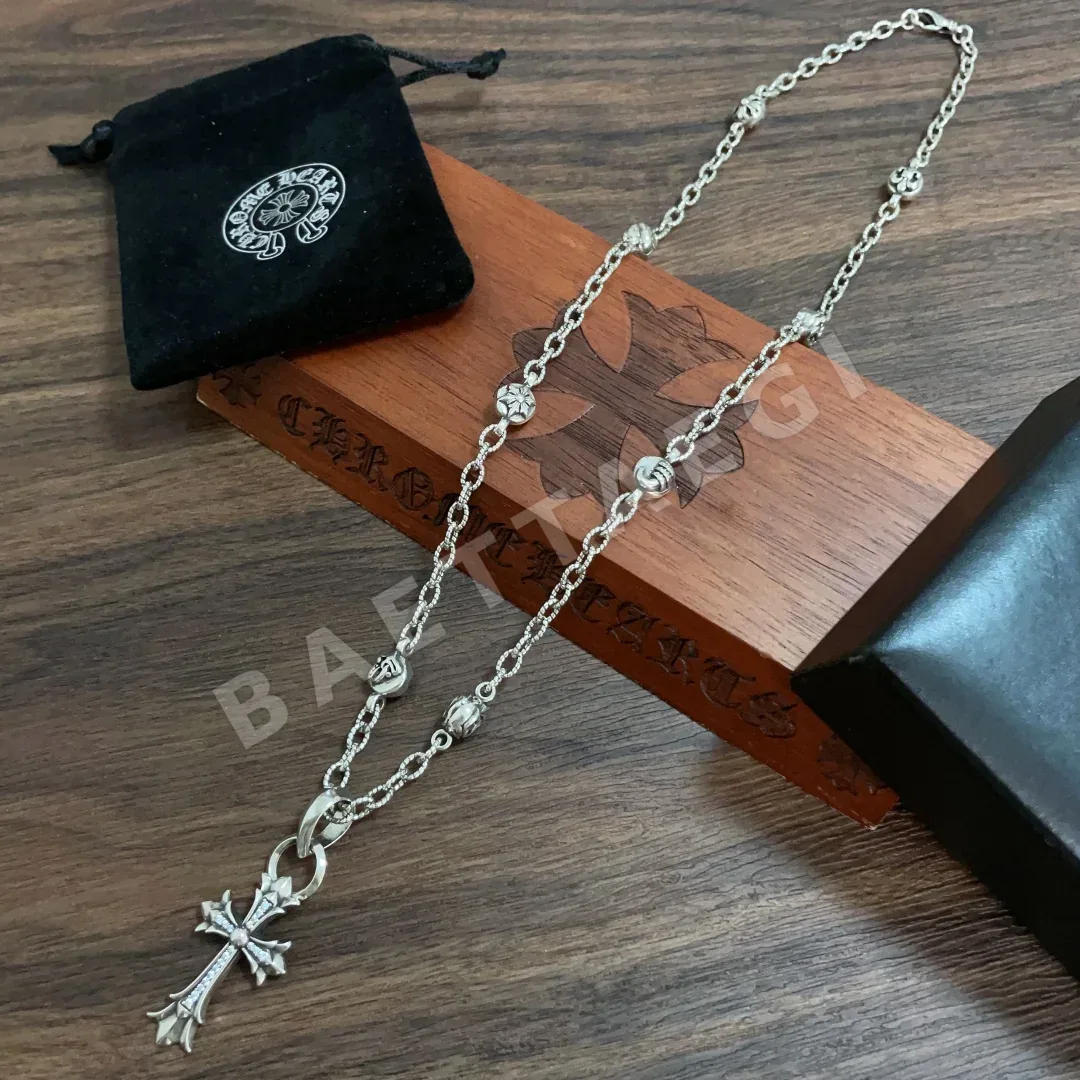 크롬하츠 더블 크로스 펜던트 목걸이 127235