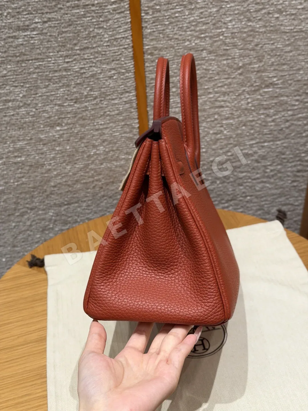 에르메스 버킨 25 cm 토마토 레드 가방 상세 이미지 4