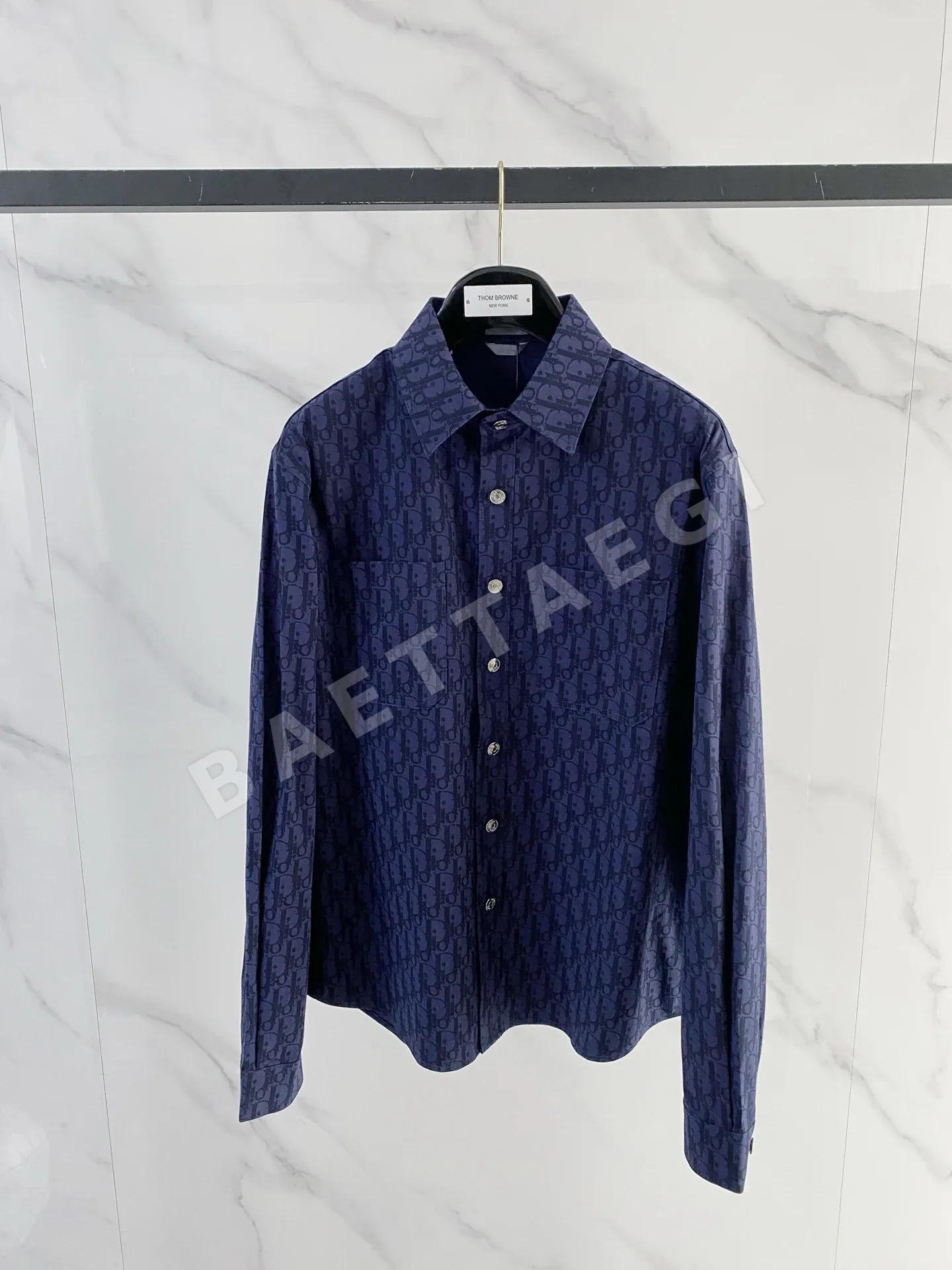 디올 로고 모노그램 데님 남성 긴팔 셔츠 52935