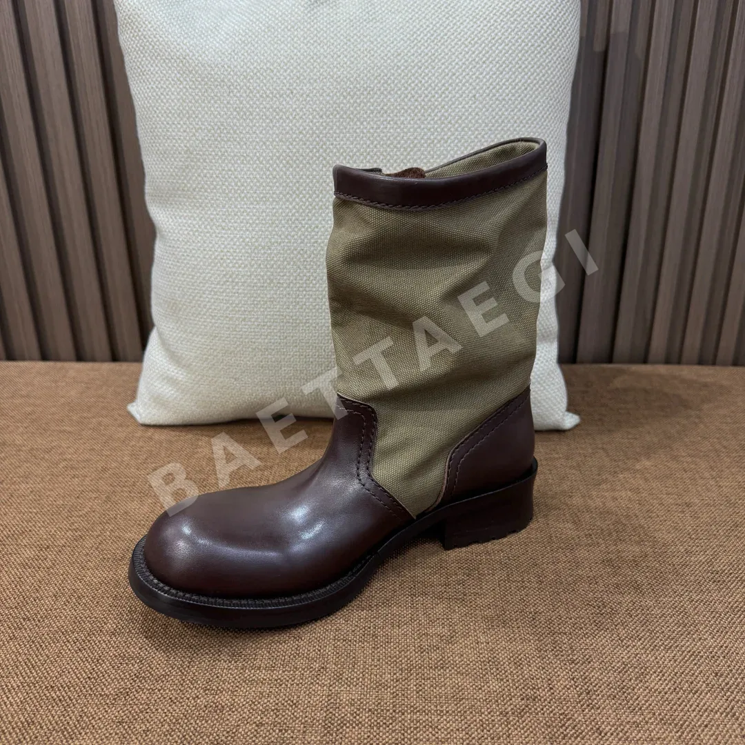 프라다 부츠 다크브라운 가죽 상세 이미지 7