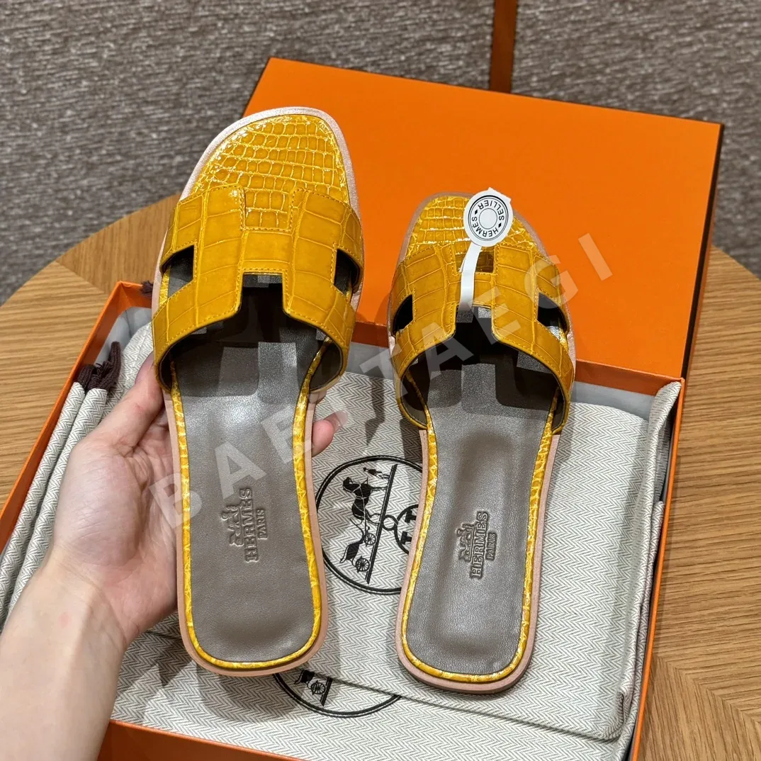 에르메스 오란 악어가죽 샌들 상세 이미지 4