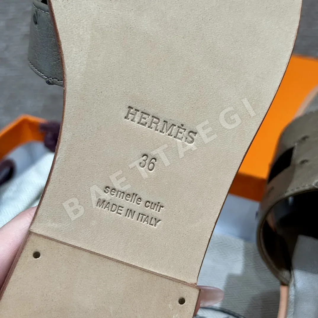 에르메스 오란 타조 가죽 샌들 상세 이미지 8