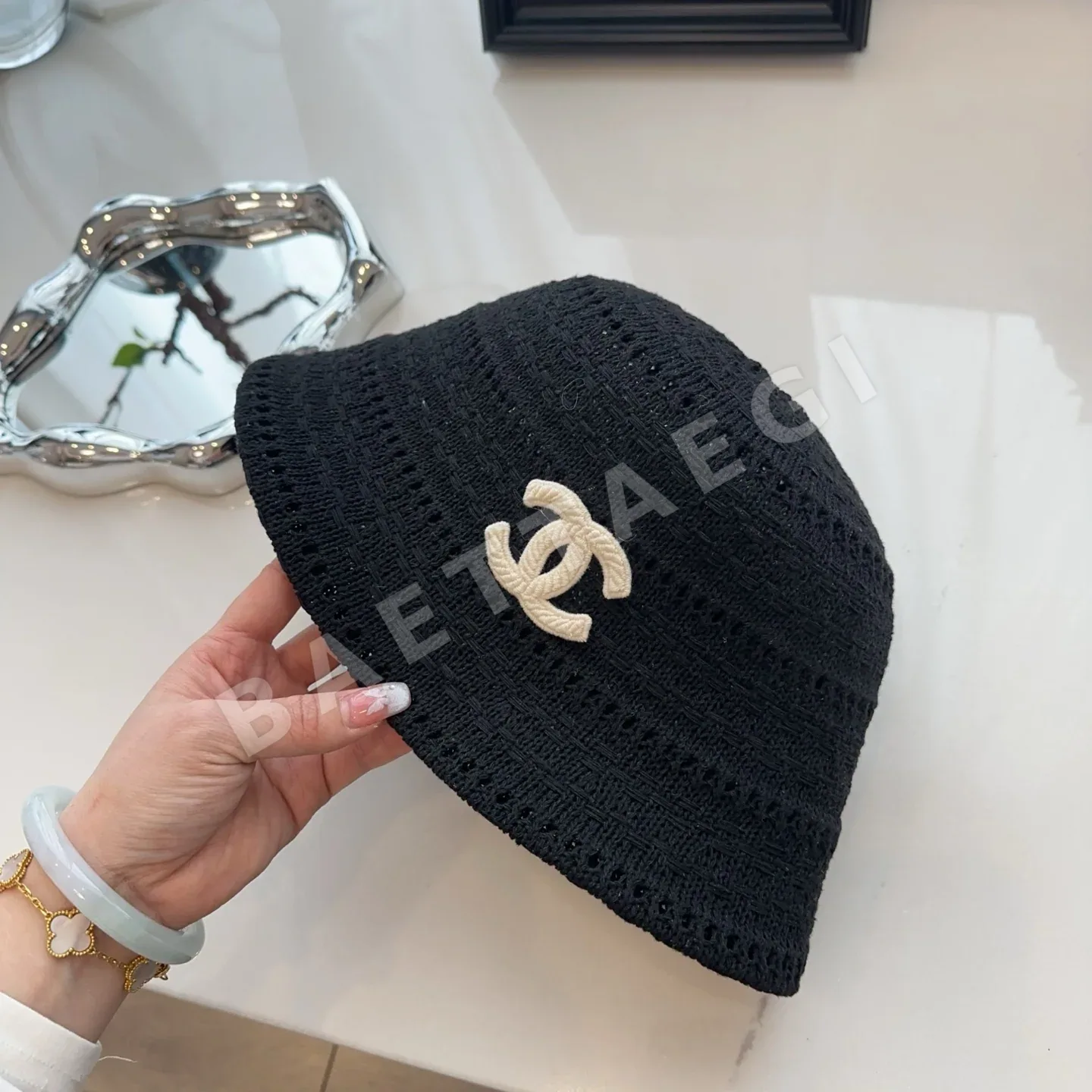 샤넬 린넨 버킷 햇 상세 이미지 3
