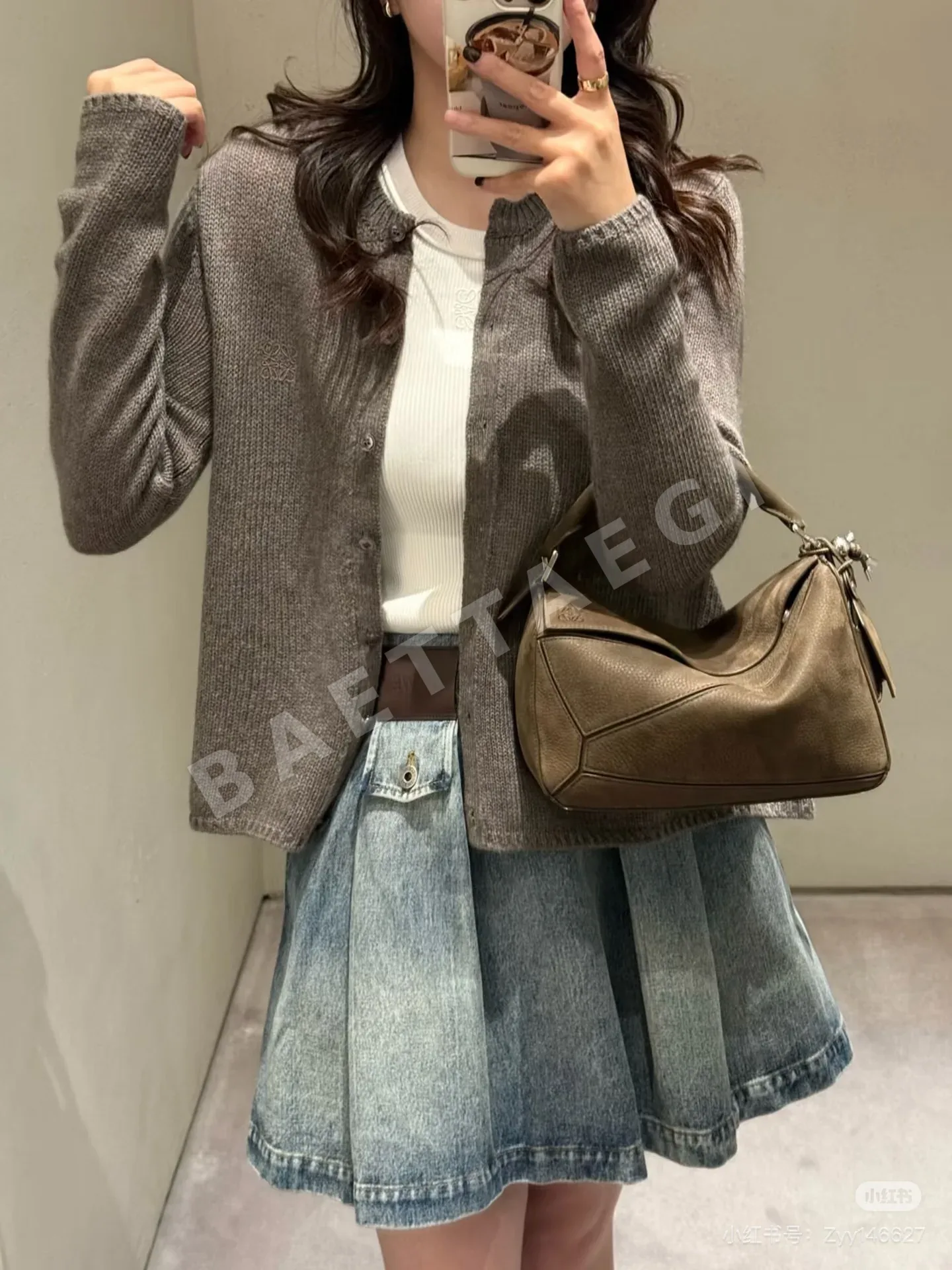 로에베 캐시미어 시스루 버튼 가디건 상세 이미지 7