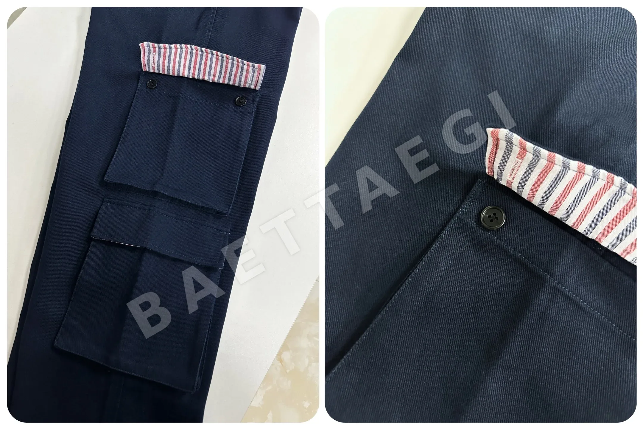 톰브라운 와이드 카고 워싱 남성 바지 레플리카 46718 Thom Browne 상세 이미지 9