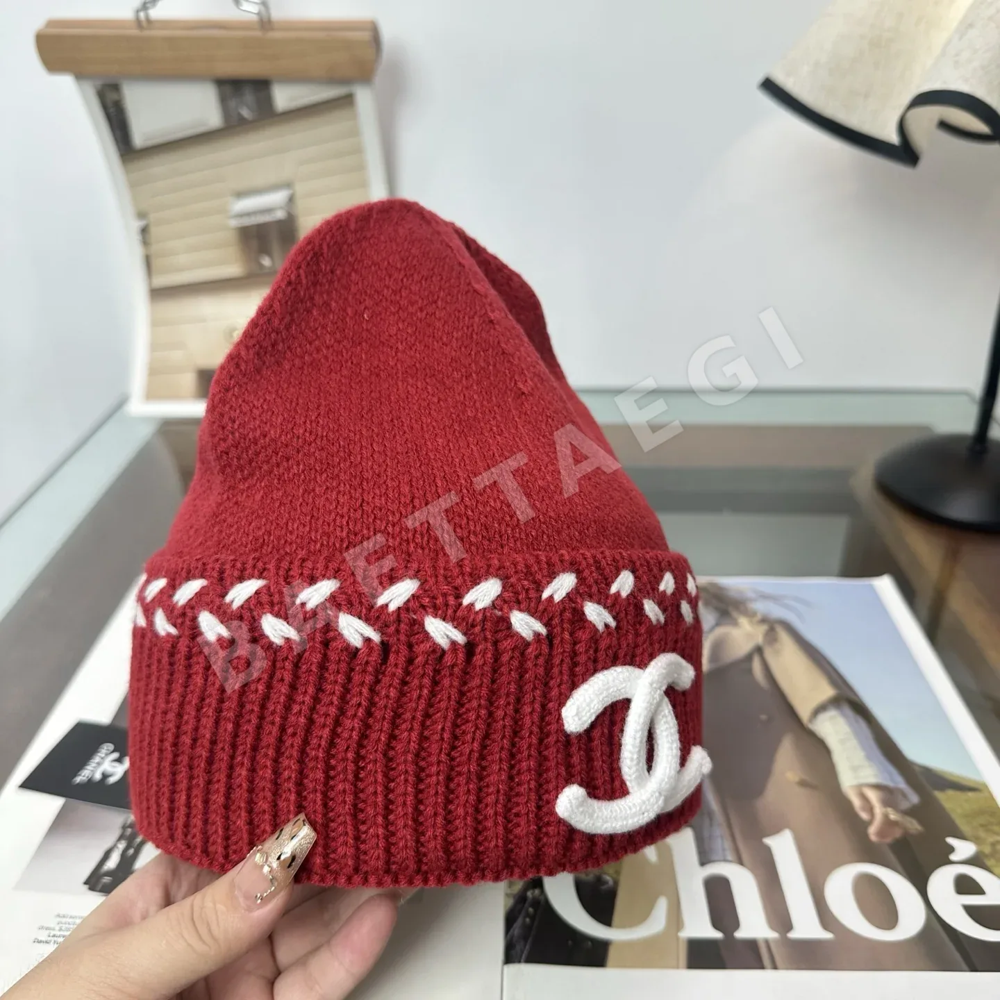 샤넬 니트 비니 모자 상세 이미지 8