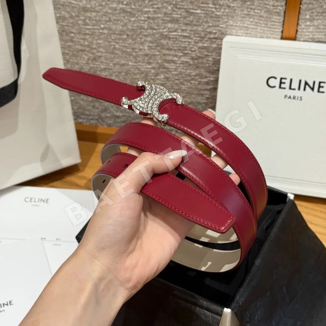 셀린느 ALIX 미디엄 25mm 리버서블 가죽 벨트 상세 이미지 3