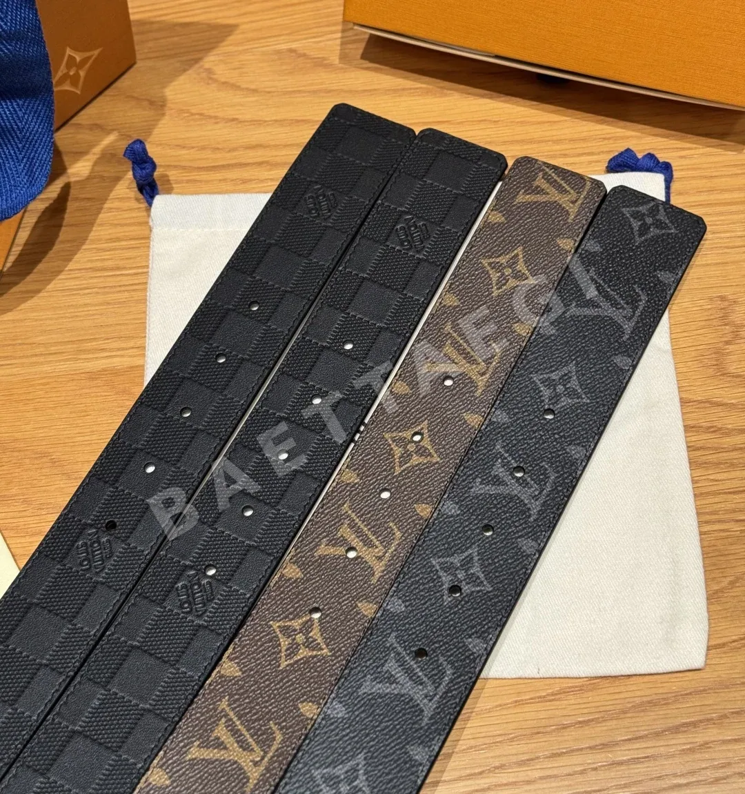 루이비통 이미지 피라미드 40mm 소가죽 벨트 상세 이미지 6