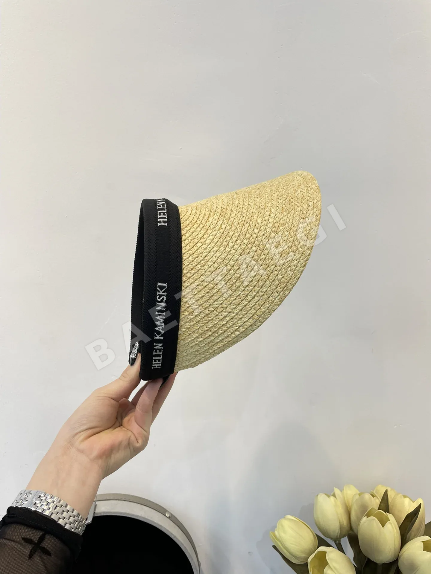 헬렌카민스키 라피아 헤드밴드 바이저 모자 상세 이미지 4