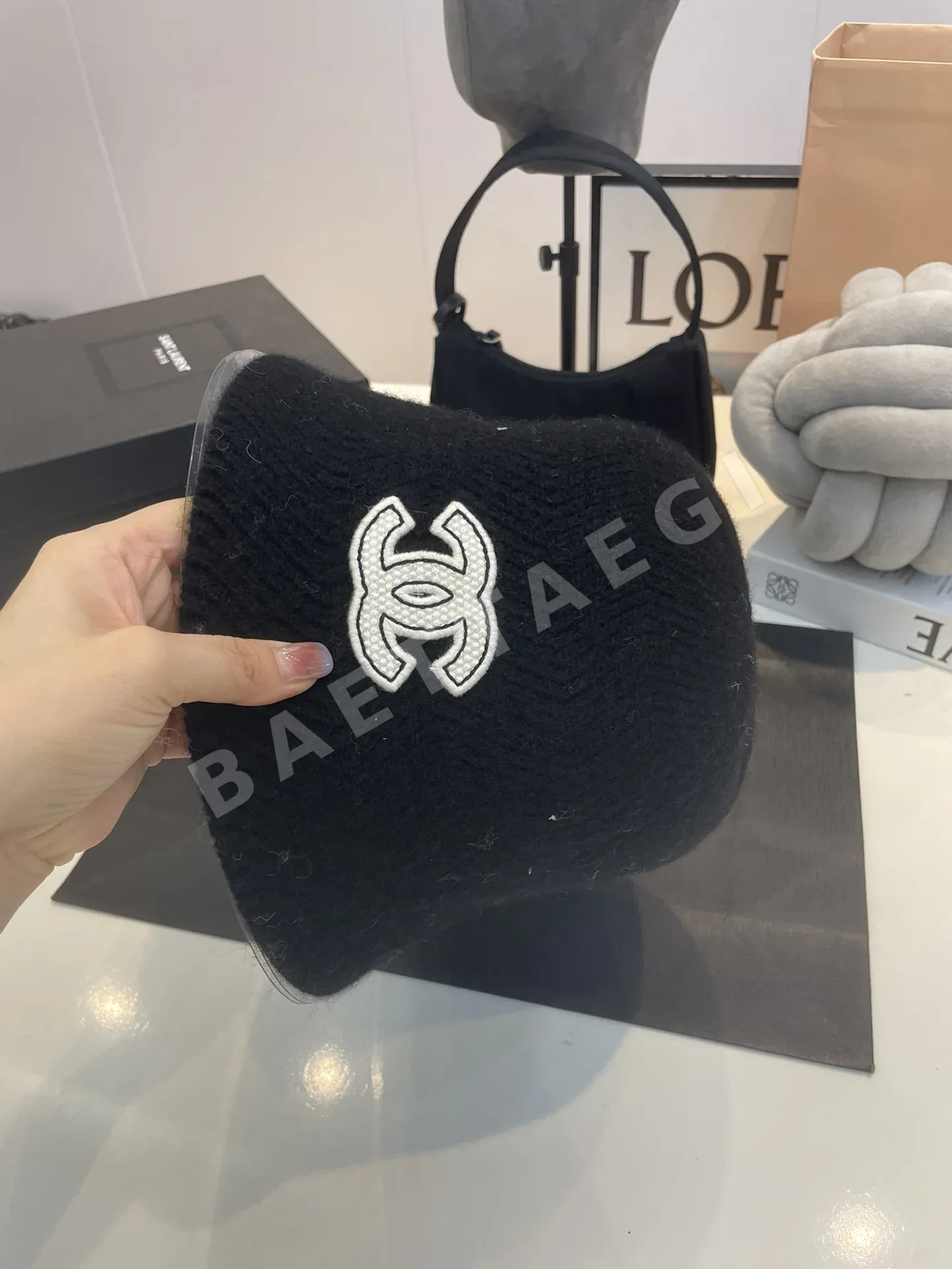 샤넬 울 버킷햇 모자 상세 이미지 7