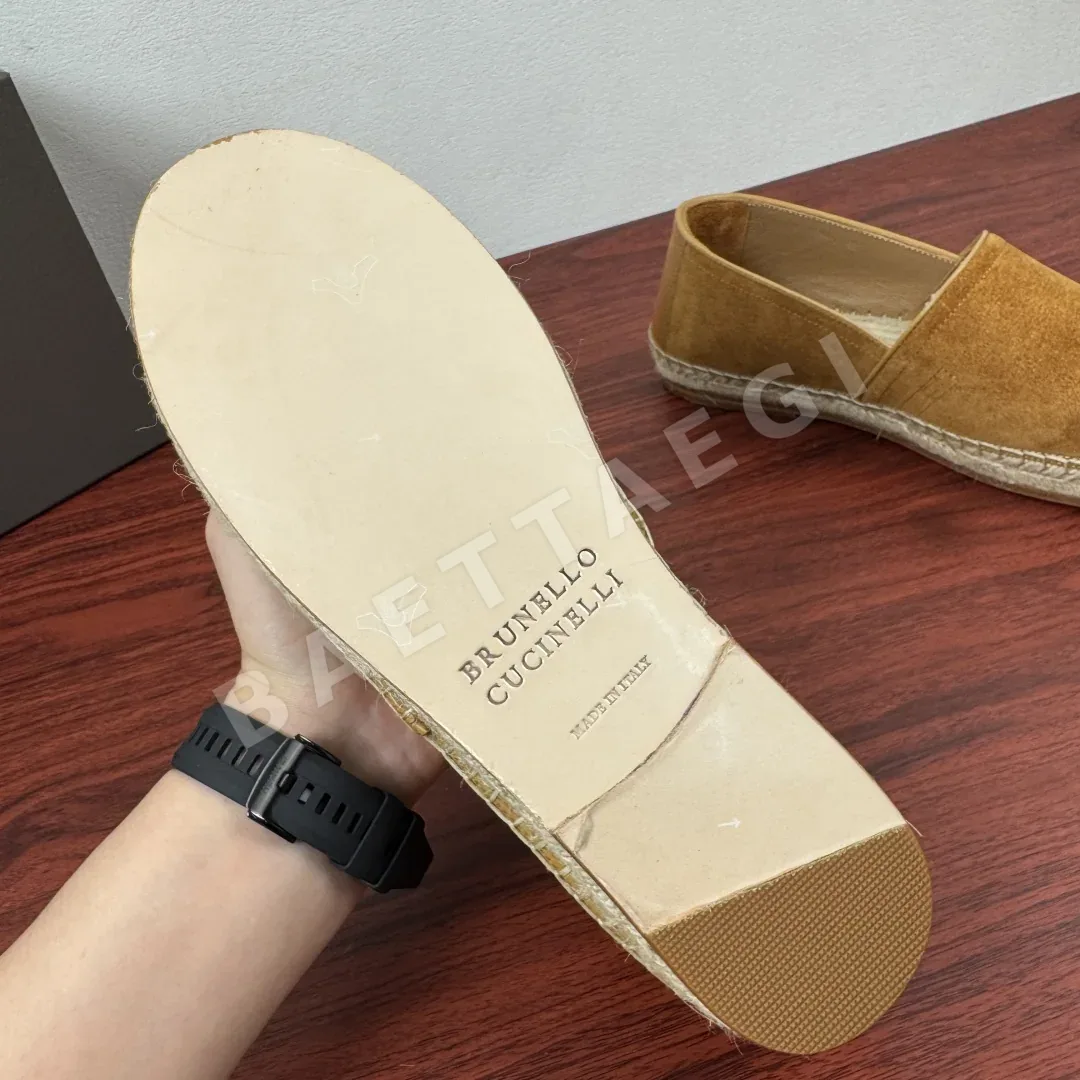 브루넬로쿠치넬리 로퍼 남성 옐로우브라운 스웨이드 상세 이미지 9