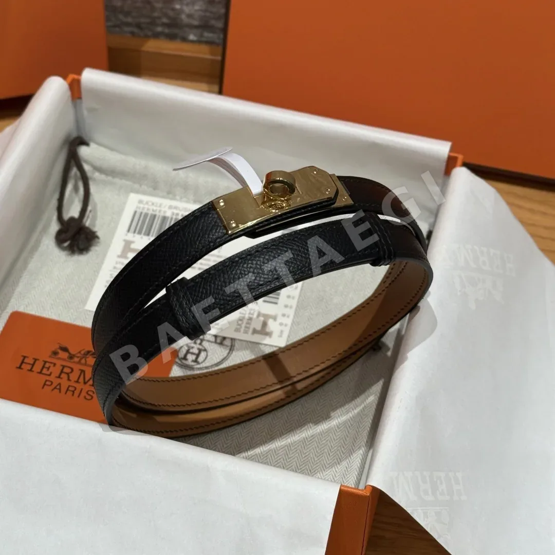 에르메스 켈리 버클 18mm 에슈프롬 가죽 벨트 상세 이미지 4