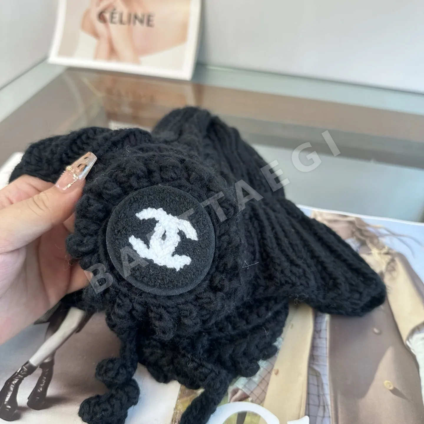 샤넬 니트 비니 모자 상세 이미지 6