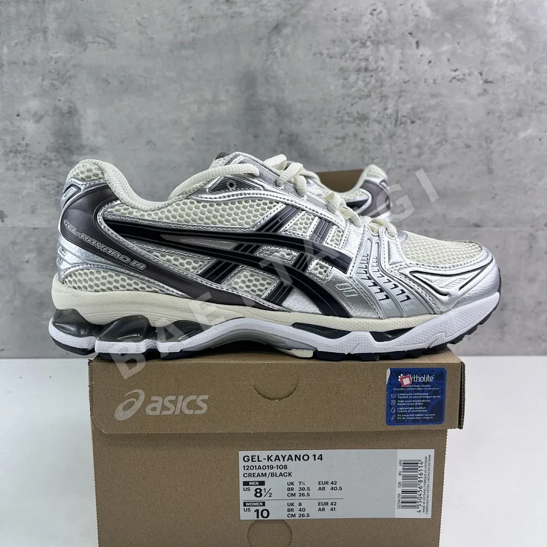 아식스 [TOP] 젤 카야노 14 1201A019-108 200244 Asics Gel-Kayano 14 Cream Black Metallic