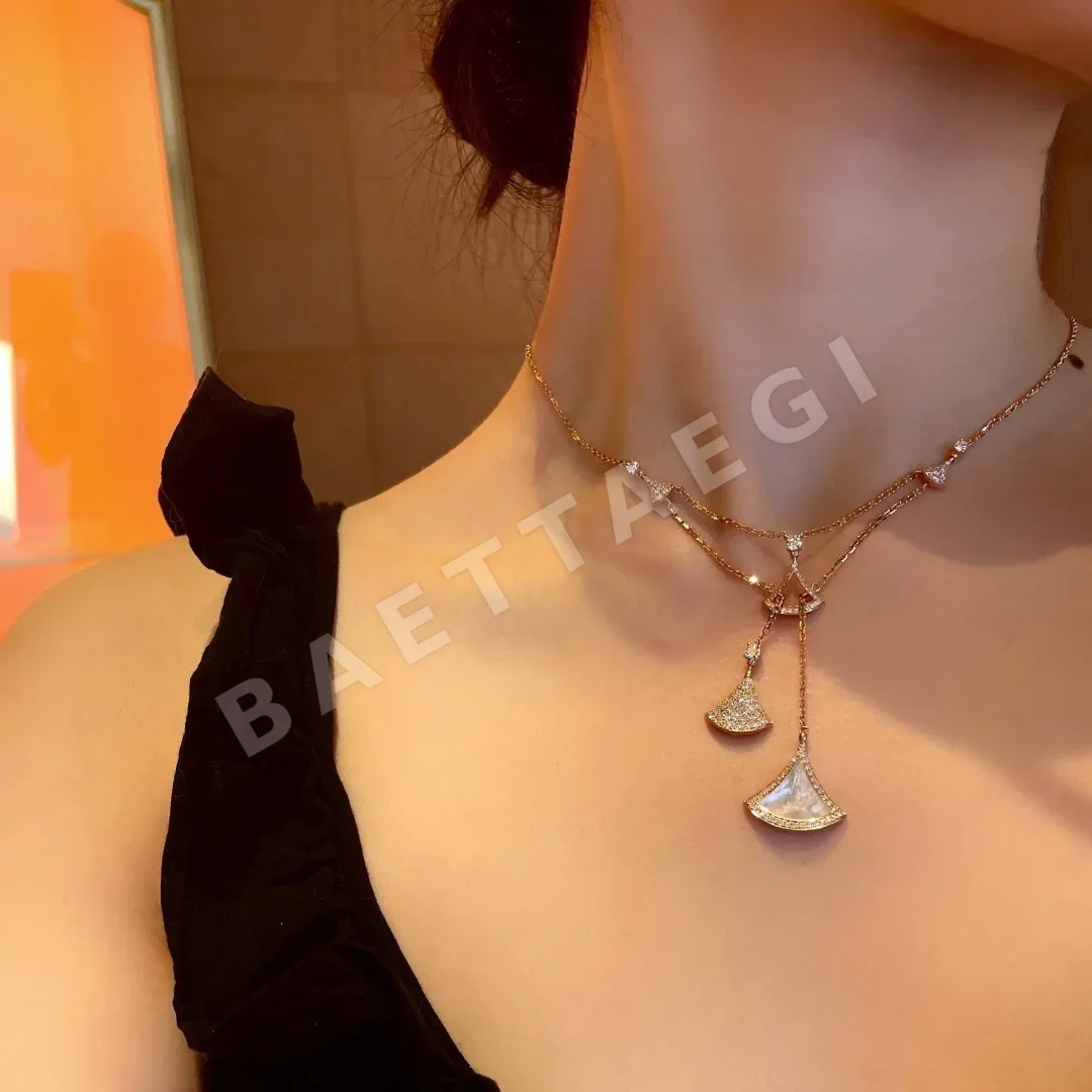 불가리 디바즈 드림 18K 로즈 골드 더블 레이어 목걸이 상세 이미지 3
