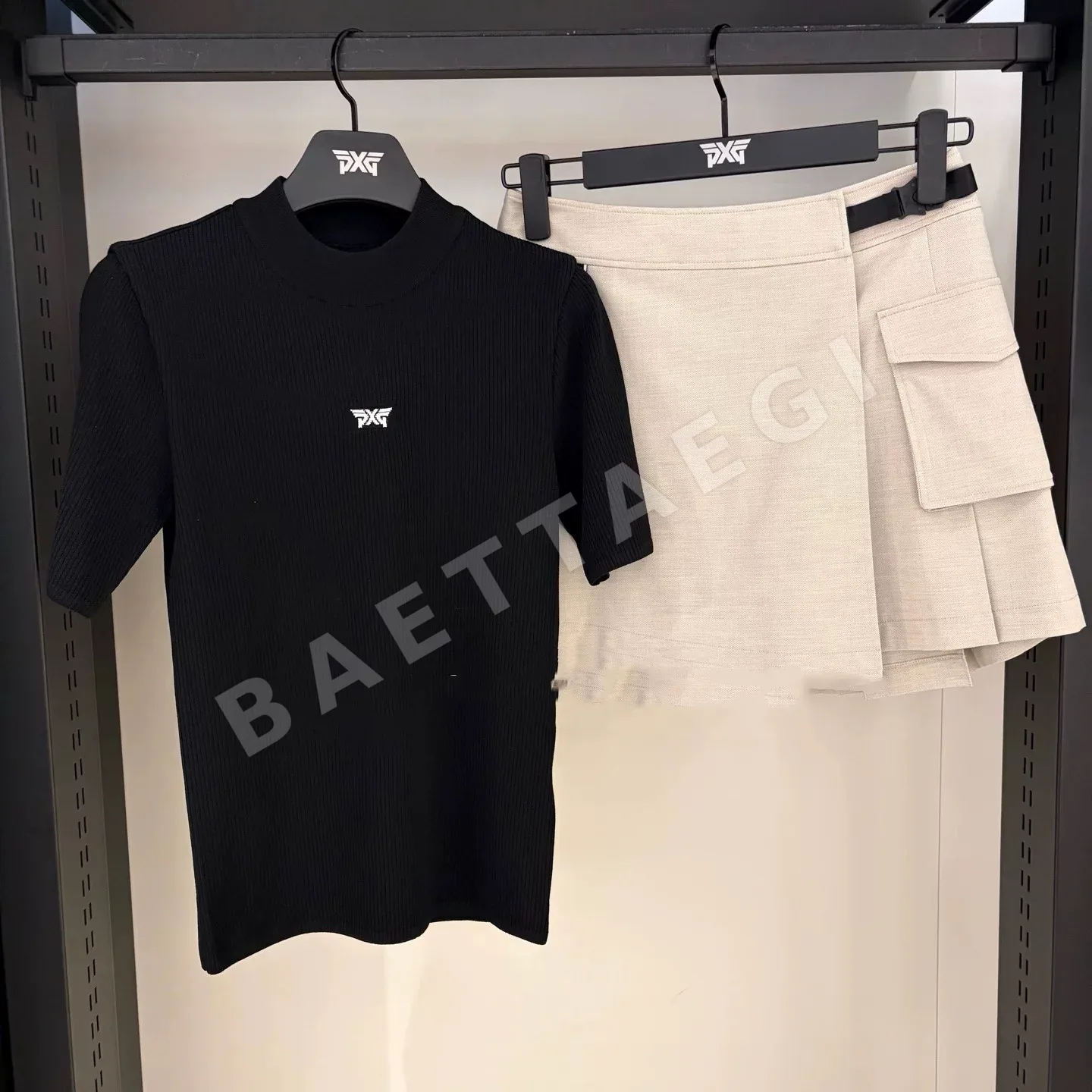 PXG 여성 쿨필 니트 반소매 탑 상세 이미지 9