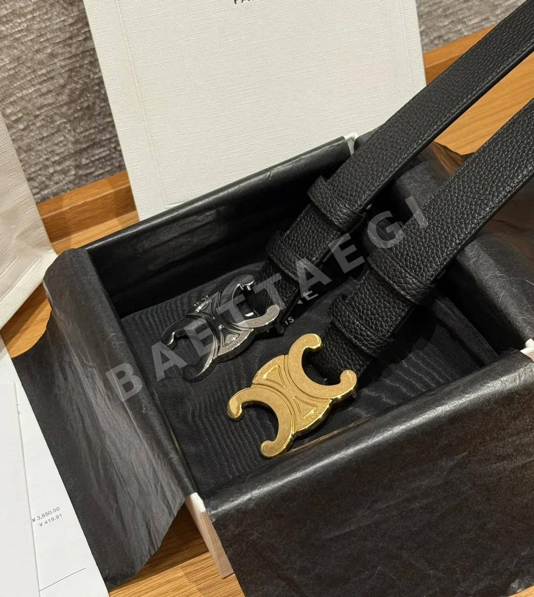 셀린느 개선문 메탈 버클 소가죽 벨트 30MM 상세 이미지 2