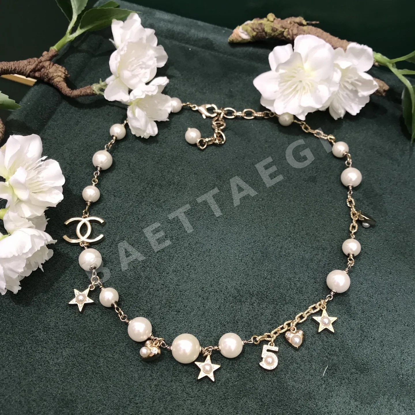 샤넬 더블 C 진주 스타 펜던트 목걸이 상세 이미지 8